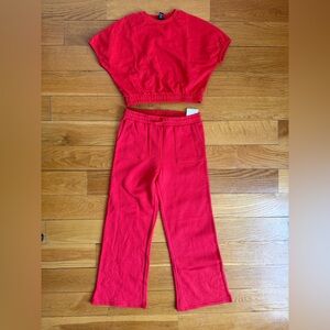 NEW red coord set, size 11/12